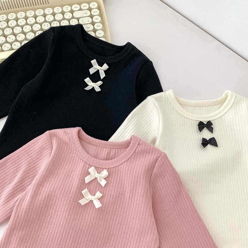 Bowknot Long Sleeve Baby Girl Home Wear Suit