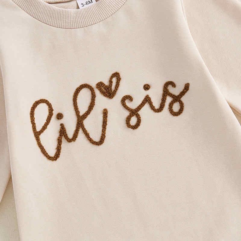 Apricot Lettering Embroidered Baby Bodysuit