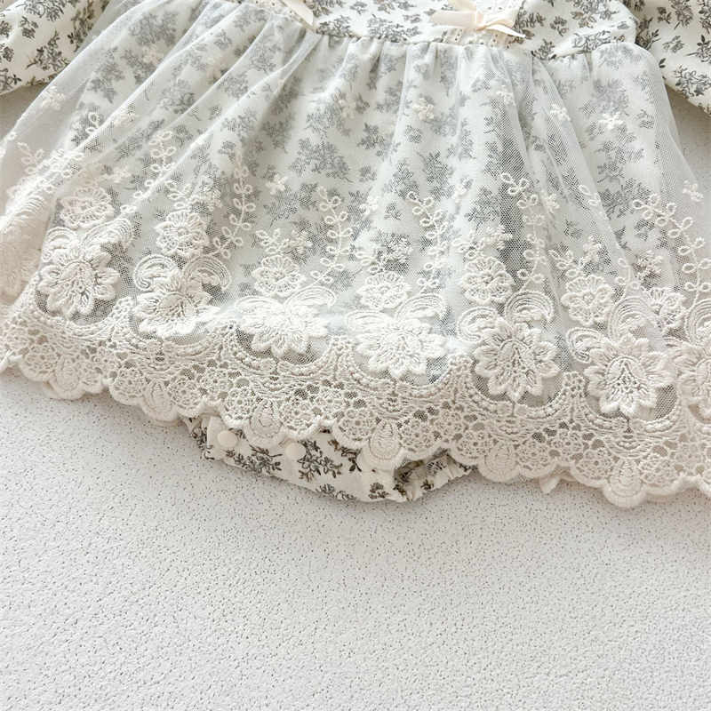 Baby Lace Floral Romper Princess Dress