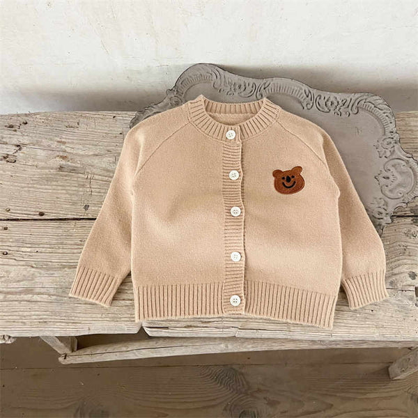 Infant and Toddler Bear Embroidered Sweater