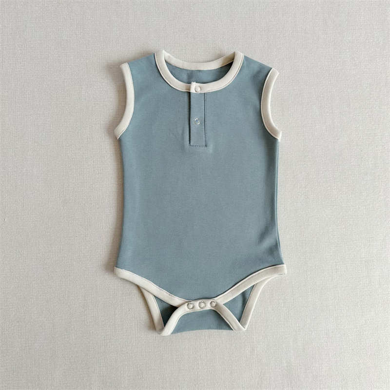 Multi-colored Sleeveless Vest Crawl Suit Baby