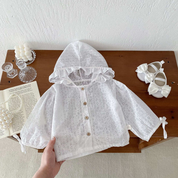 White Children's Hooded Sun Shirt