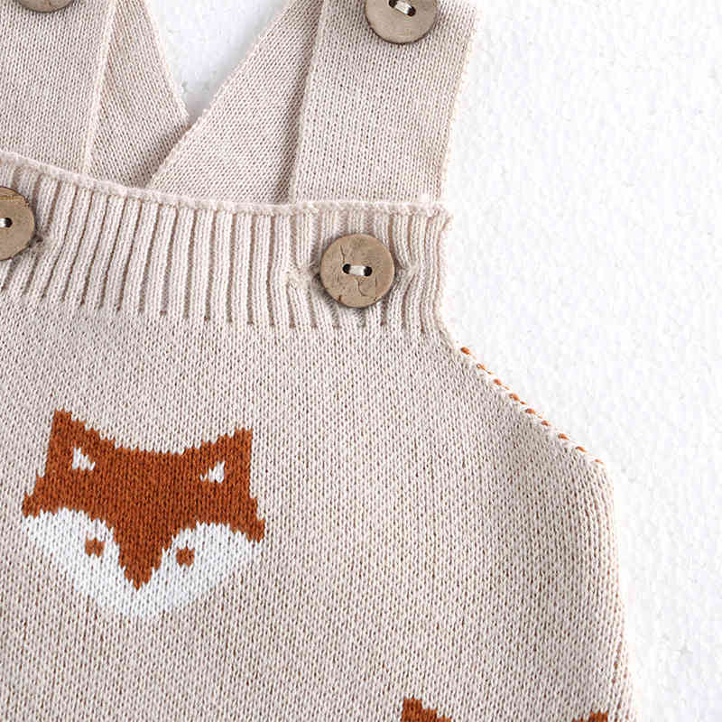 Fox Cute Knitted Baby Onesie