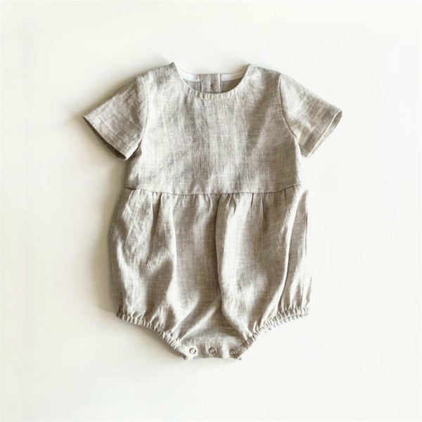 Linen Baby Onesie Crawl Suit