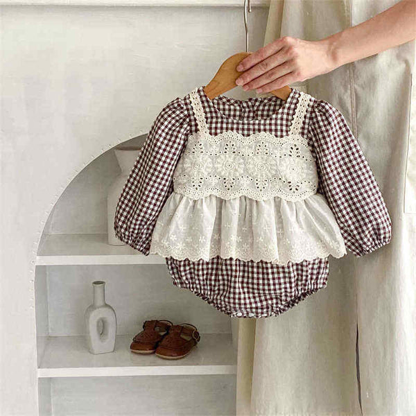 Baby Cute Plaid Romper