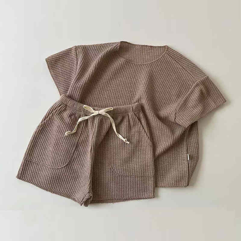 Infant and Toddler Short-sleeved Two-piece Suit