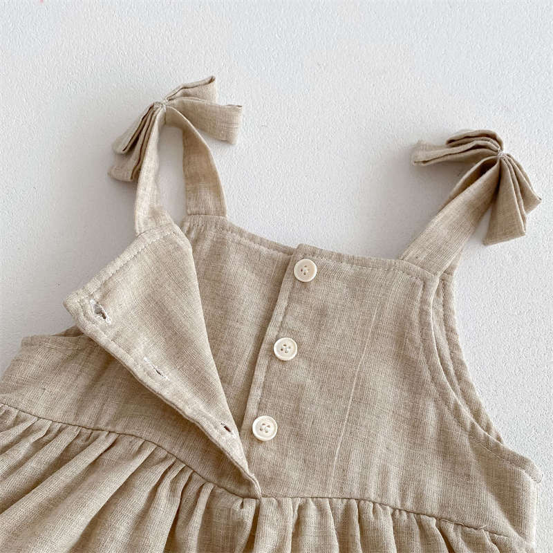 Apricot Baby Dress Crawl Suit