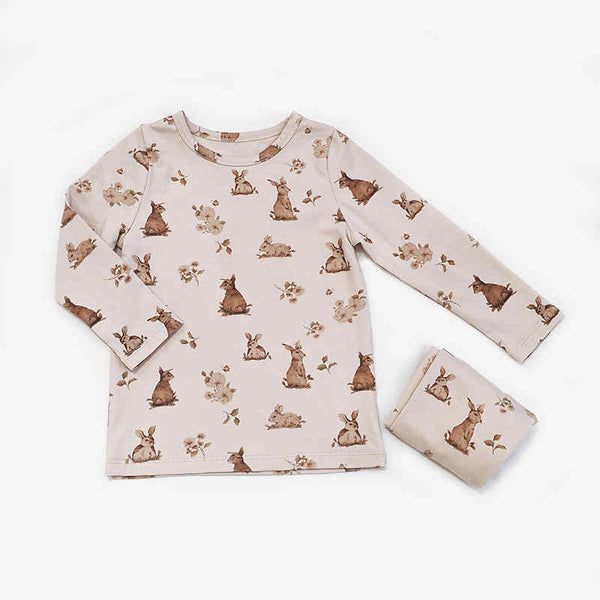 Bunny Print Home Wear Two Piece Set