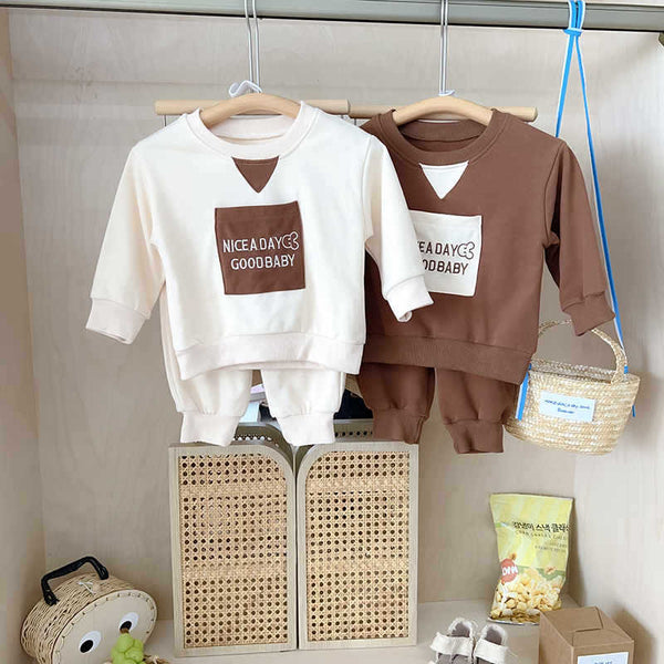 Children's Sports Sweatshirt and Sweatpants Two-piece Set