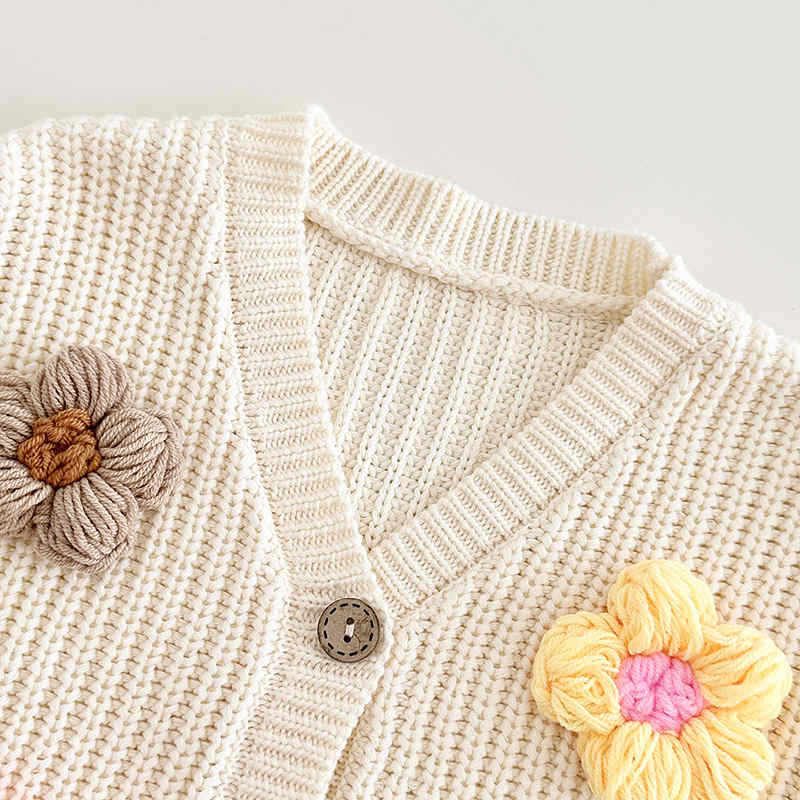 Baby and Toddler Floral Knitted Sweater