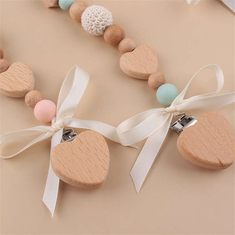 New Style Infant Handmade Bow Pacifier Chain