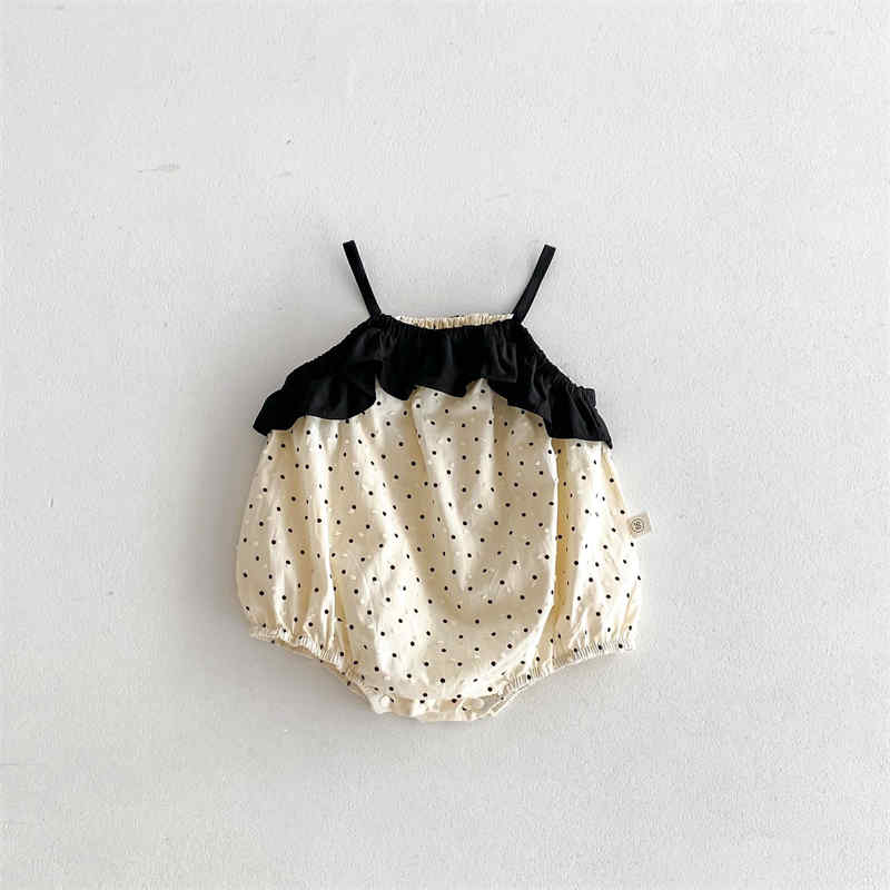 Baby Lace Polka Dot Romper