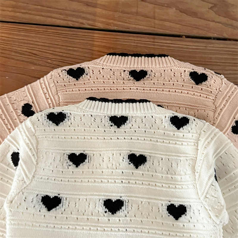 Girls Heart Shaped Knitted Sweater