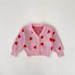 Pink Button Cardigan For Kids