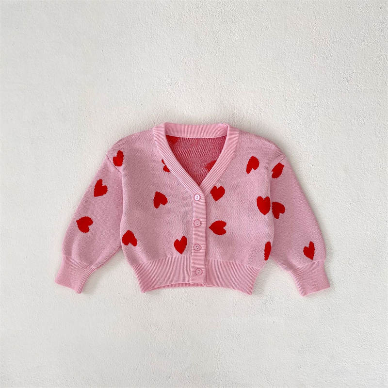 Pink Button Cardigan For Kids