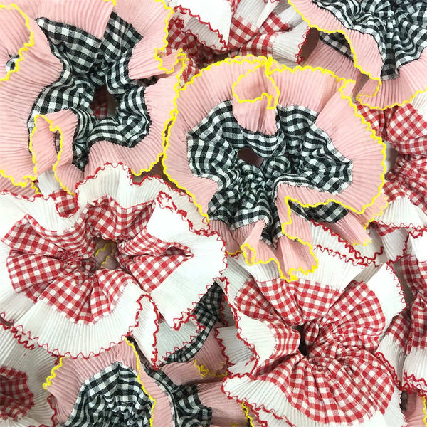 Gingham Hair Scrunchie