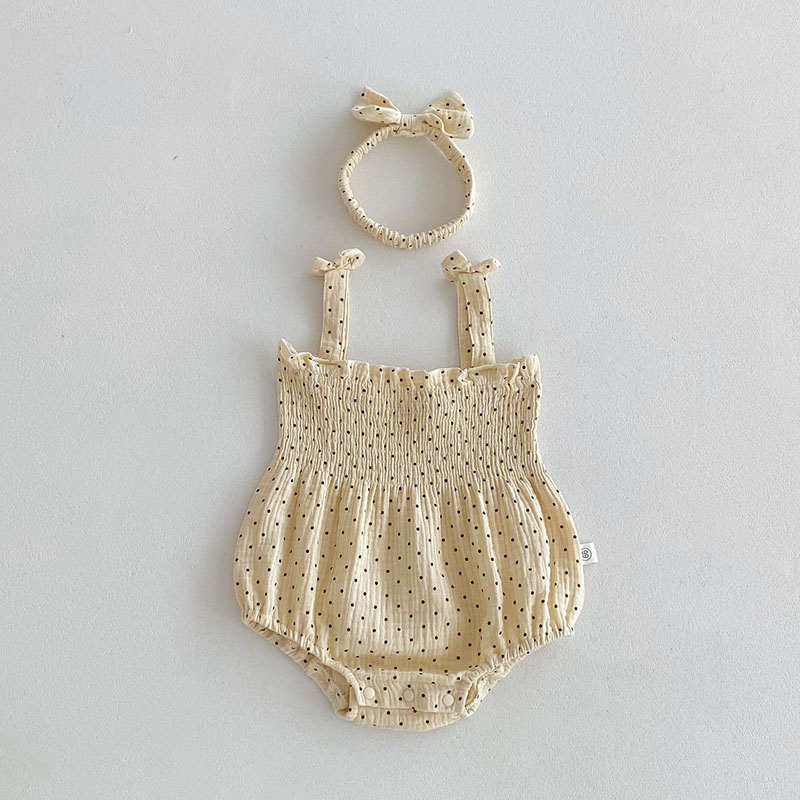 Bowknot Sling Newborn Baby Romper