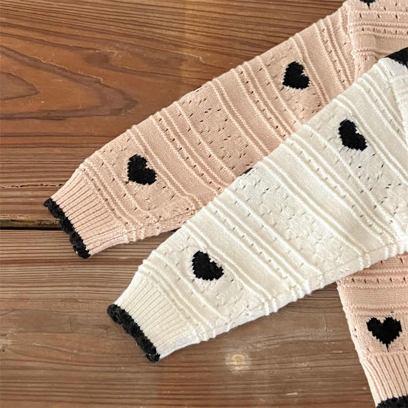 Girls Heart Shaped Knitted Sweater