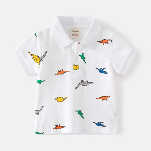 Dinosaur Printed Baby Lapel Shirt