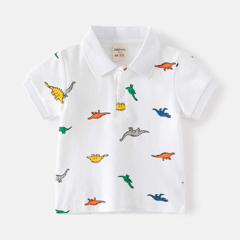 Dinosaur Printed Baby Lapel Shirt