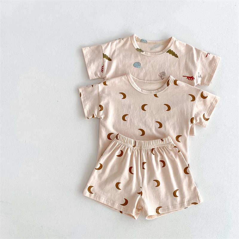 Moon Beige Sports Suit Children's Pajamas