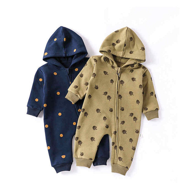 Hooded Baby Zip-Up Bodysuit