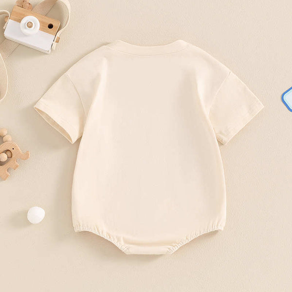 1st Birthday Apricot Romper