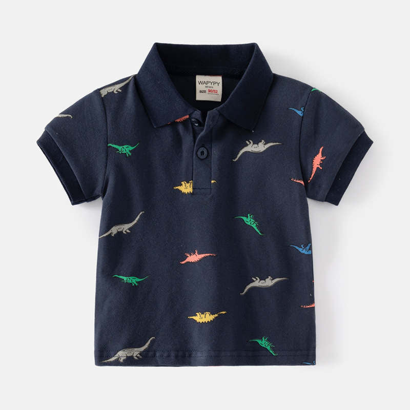 Dinosaur Printed Baby Lapel Shirt