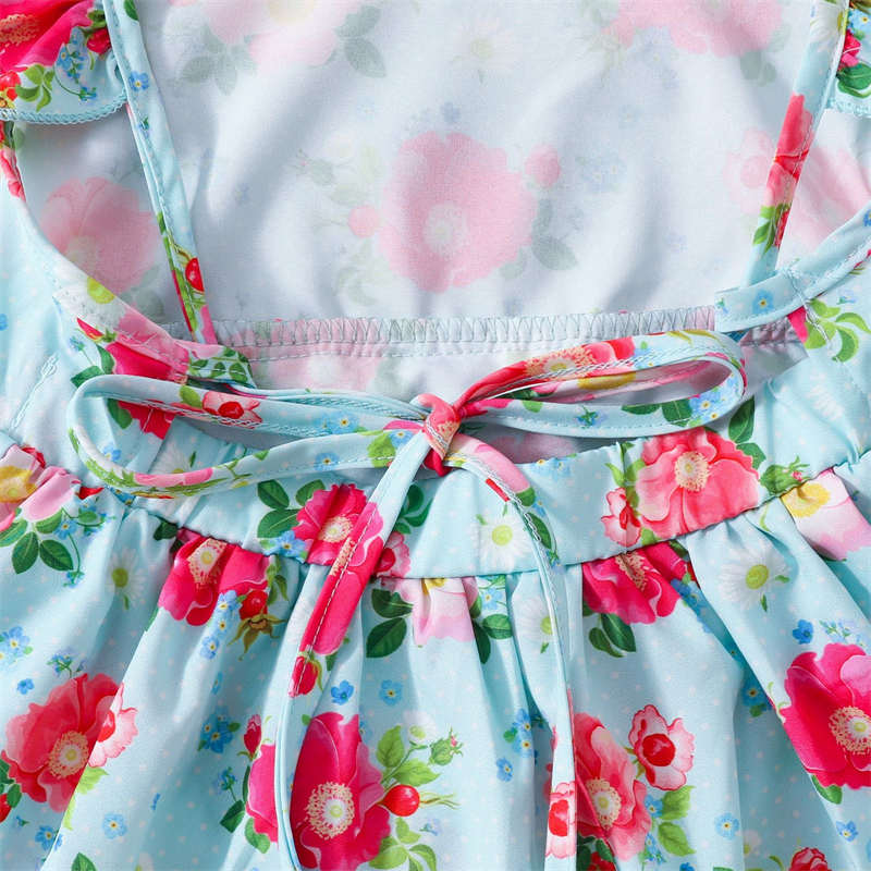 Baby Flower Backless Crawl Suit