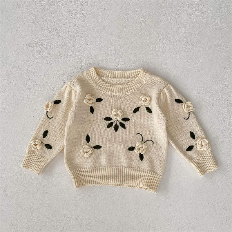 Flower Embroidered Sweater