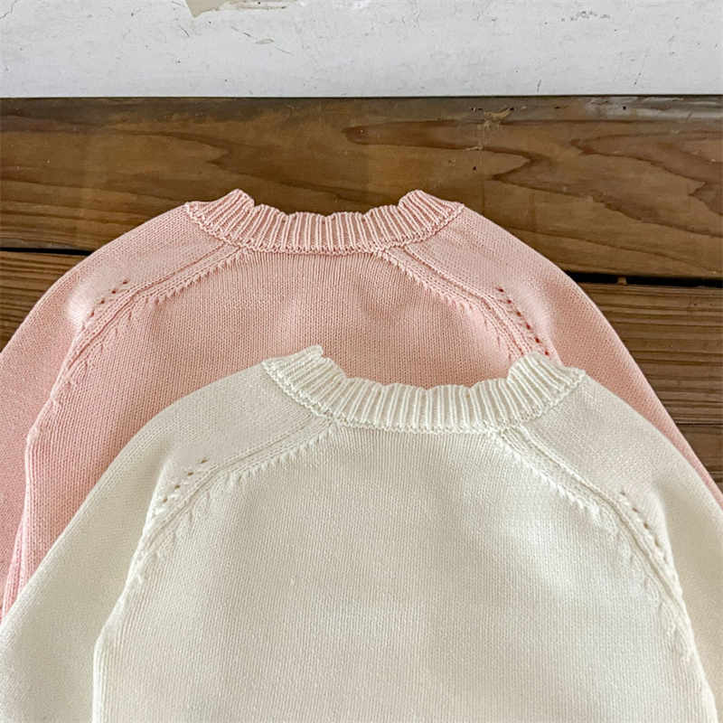 Flower Embroidered Baby Sweater