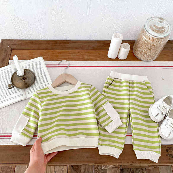 Striped Long-sleeved Kids Suit