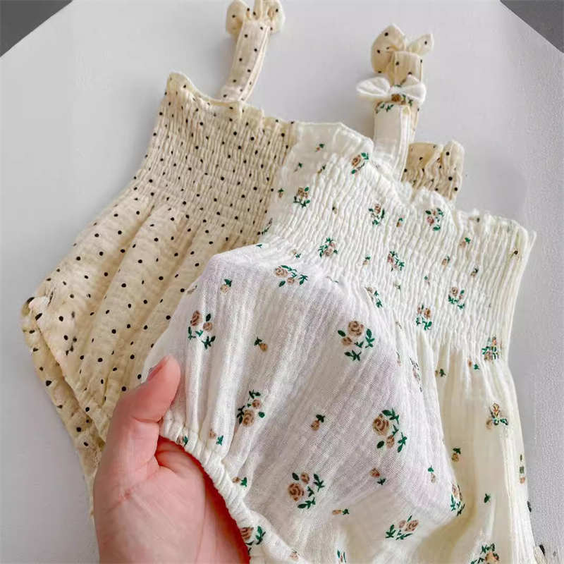 Bowknot Sling Newborn Baby Romper