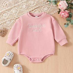 Solid Color Long Sleeve Crawling Suit