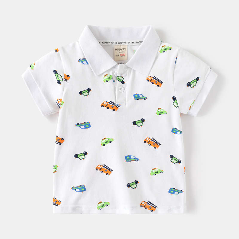 Car Print Short Sleeve T-shirt