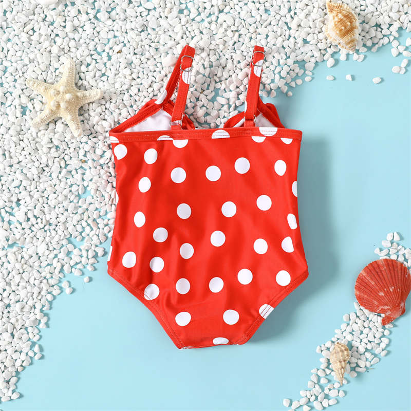 Polka-dot Backless One-piece Swimsuit