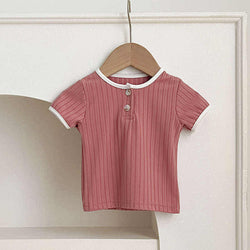 Kids Patchwork Short Sleeve T-shirt