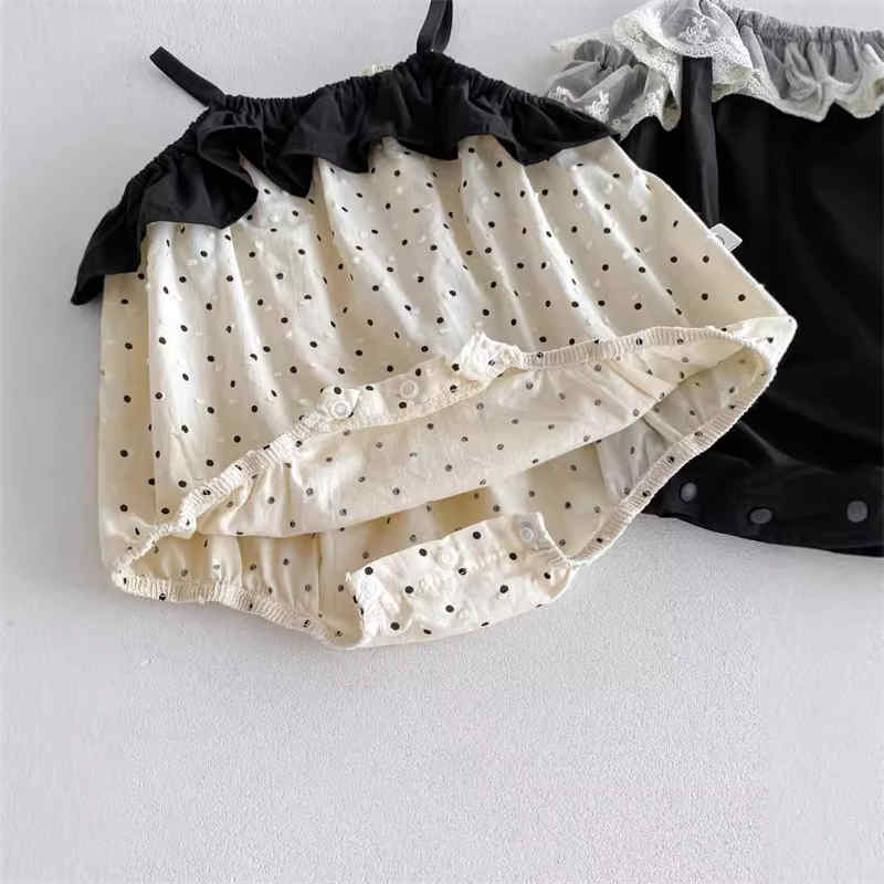 Baby Lace Polka Dot Romper