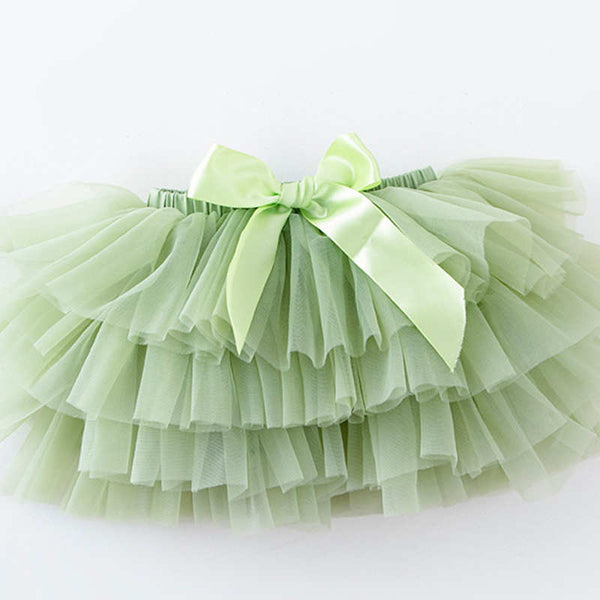 Green Girls Short Cake Skirt