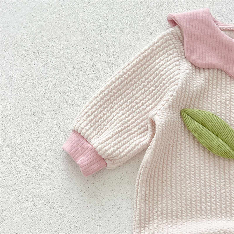 Color Block Long Sleeve Baby Bodysuit