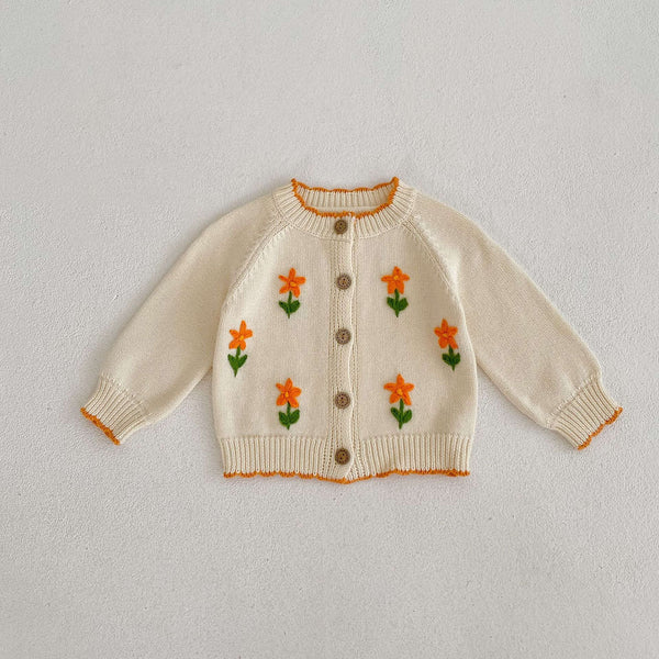 Baby Hand Embroidered Flower Sweater