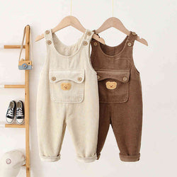 Cartoon Bear Corduroy Children's Jumpsuit