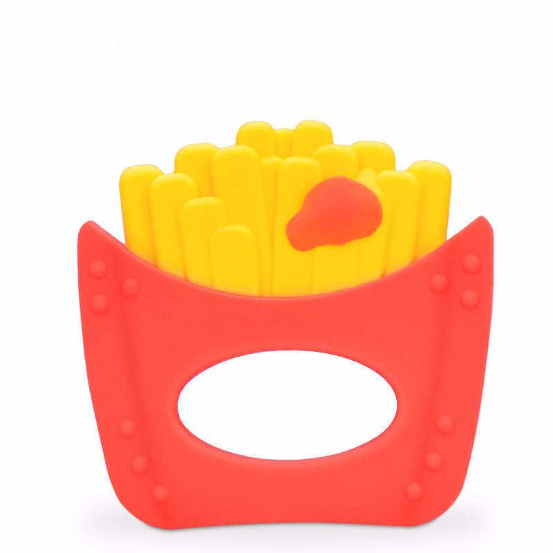 French Fries Baby Teether Food Grade Silicone Toy