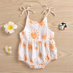 Sun and Sunflower Floral Camisole Crawl Suit