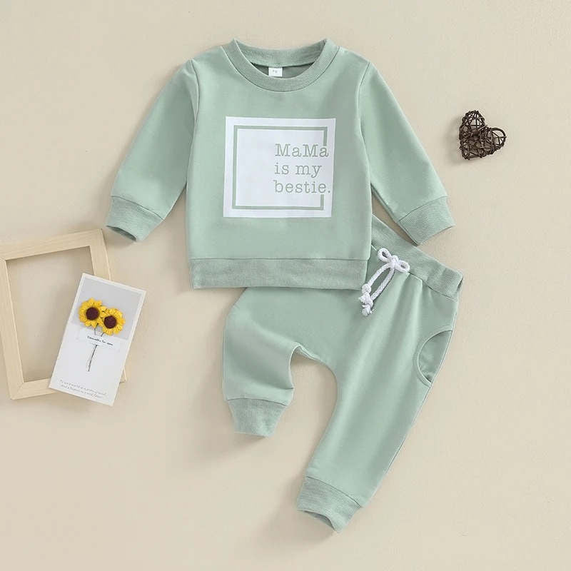 Mother's Day Printed Top Pocket Trousers Boy Suit