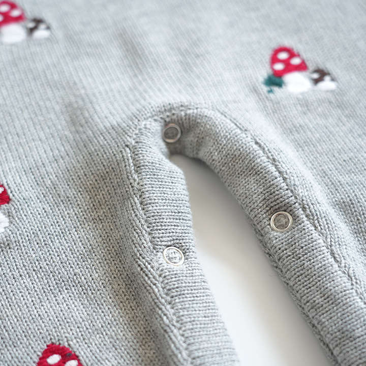 Baby Embroidered Mushroom One-piece Sweater