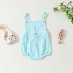 Alphabet Candle Printed Sleeveless Crawl Suit