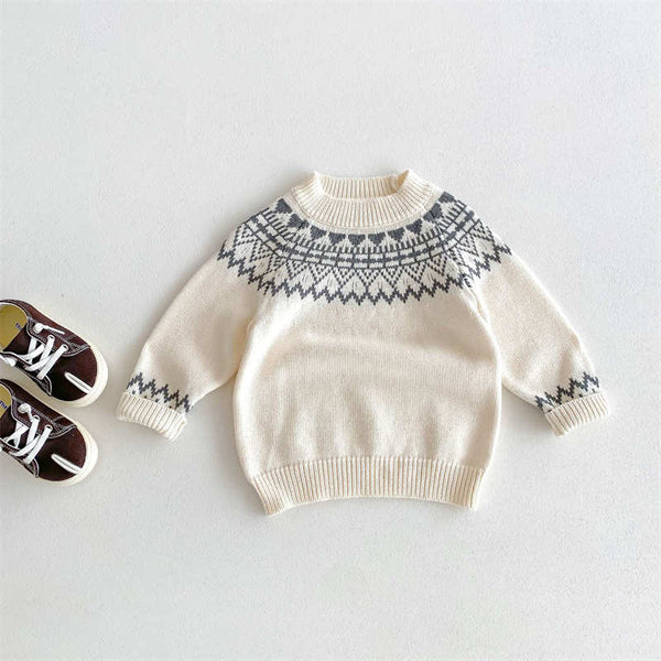 Kids Colorblock Crew Neck Sweater