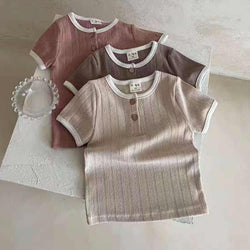 Kids Patchwork Short Sleeve T-shirt