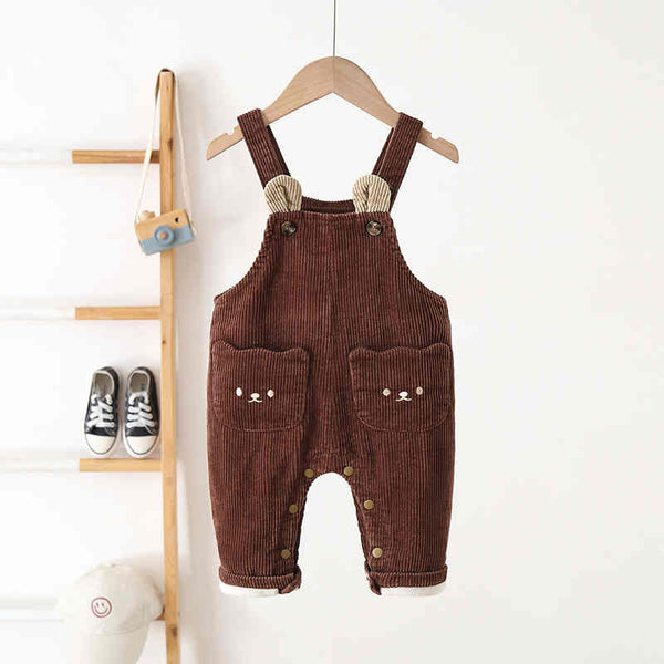 Baby Corduroy Button Overalls